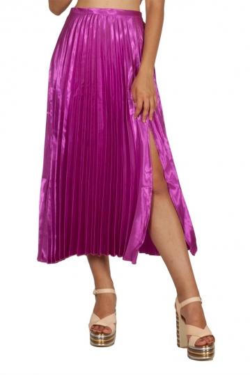 Migle + me πλισέ φούστα Metallic violet