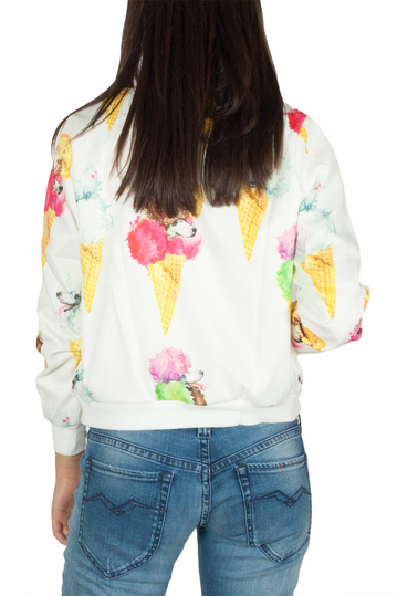 Migle + me cotton bomber μπουφάν λευκό Puggy ice