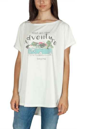 Migle + me baggy t-shirt Bus white