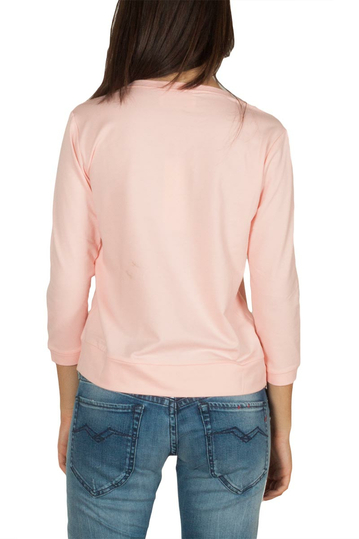 Migle + me μπλούζα ροζ με τρουακάρ μανίκια