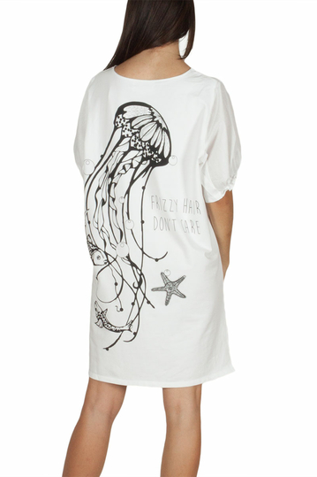 Migle + me λευκό μπλουζοφόρεμα Jellyfish
