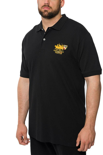 Men's polo shirt black Insane plus