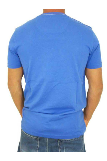 Ανδρικό t-shirt μπλε ρουά με ανάγλυφο print