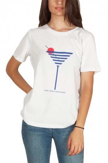 Minimum Kimma women's printed t-shirt white