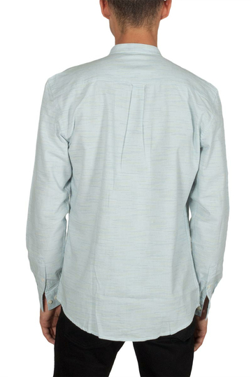 Minimum Odden ανδρικό Μάο πουκάμισο γαλάζιο μελανζέ