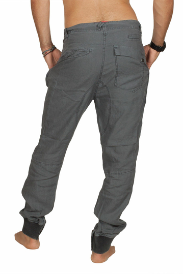 Splendid ανδρικό λινό jogger παντελόνι σκούρο γκρι