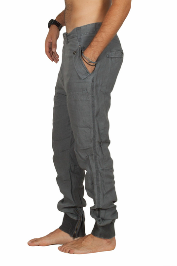 Splendid ανδρικό λινό jogger παντελόνι σκούρο γκρι