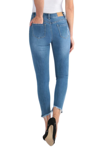Blue Rags skinny push-up jeans με σκισίματα