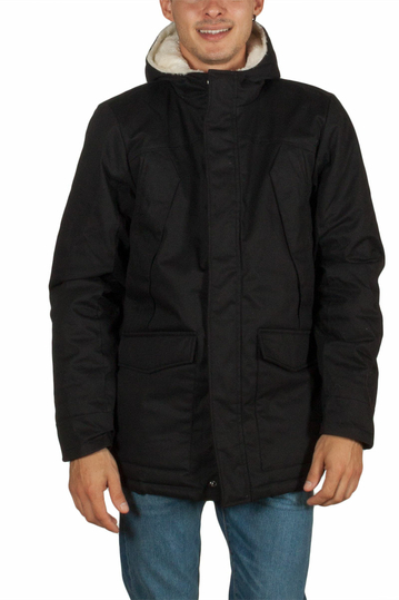 Anerkjendt Anders lined cotton parka black