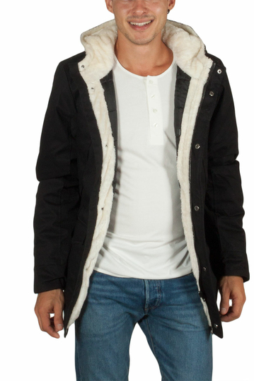 Anerkjendt Anders επενδυμένο βαμβακερό παρκά μαύρο