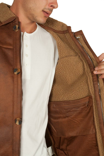 Anerkjendt Angus faux-sheepskin τζάκετ καφέ