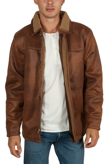 Anerkjendt Angus faux-sheepskin τζάκετ καφέ