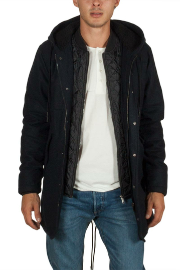 Anerkjendt Luke σκούρο μπλε παρκά με Thinsulate μόνωση