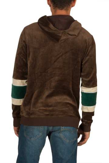 Anerkjendt Nigel βελουτέ μπλούζα καφέ με κουκούλα