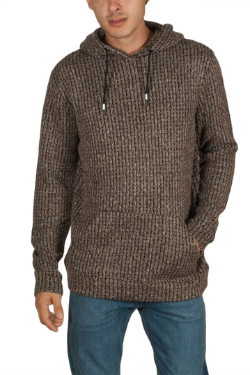 Anerkjendt Nigel πουλόβερ με κουκούλα μαύρο-καφέ μελανζέ