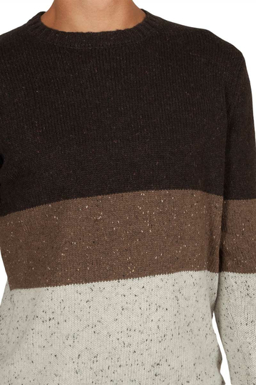 Anerkjendt Thorkild μελανζέ πουλόβερ σε καφέ colorblock