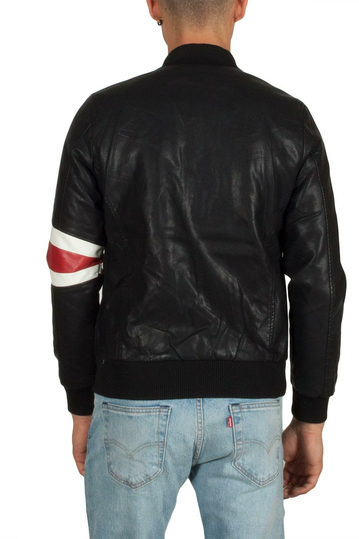 Just Boy δέρμα-look bomber jacket μαύρο