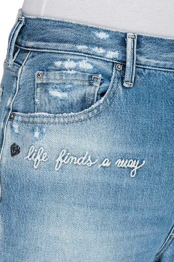 Replay Whitson cropped slim fit jeans blue