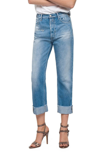 Replay Whitson cropped slim fit jeans blue