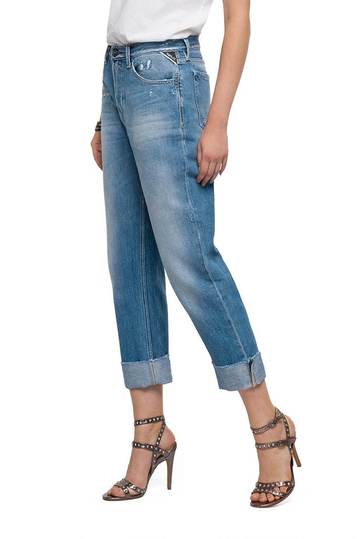 Replay Whitson cropped slim fit jeans blue