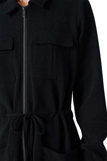 Rut & Circle Dino longline lightweight jacket black