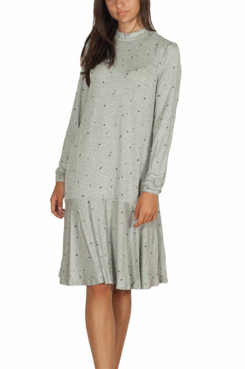 Soft Rebels Sky long sleeve dress light grey