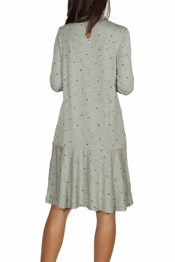 Soft Rebels Sky μακρυμάνικο φόρεμα ανοιχτό γκρι