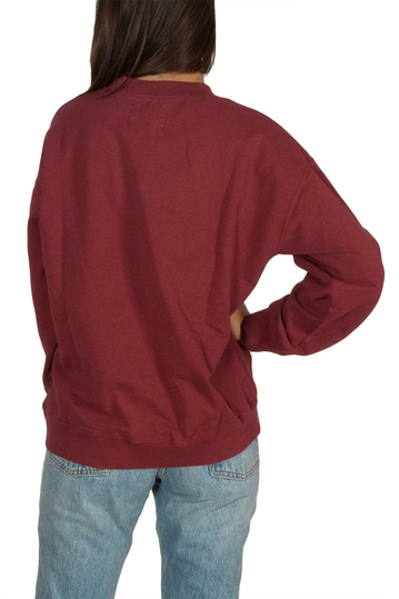 Thinking Mu women's sweatshirt deep red melange