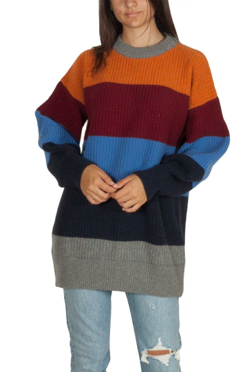 Thinking Mu Cabernet oversized merino πουλόβερ γυναικείο