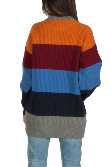 Thinking Mu Cabernet oversized merino wool jumper