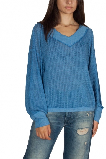 Free People South side thermal blue