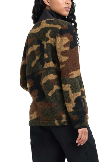 Herschel Supply Co. women's sherpa full zip jacket woodland camo