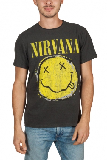 Amplified Nirvana t-shirt Worn out Smiley