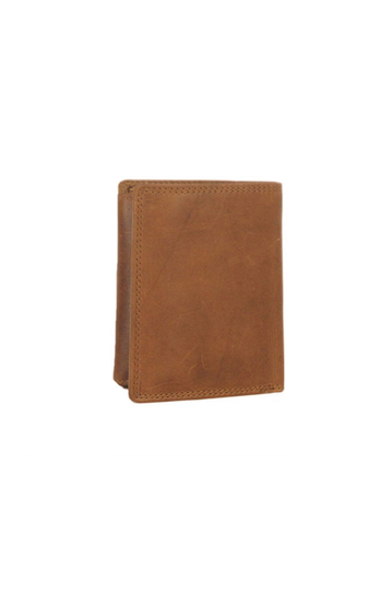 Hill Burry men's leather vertical wallet tan v88802