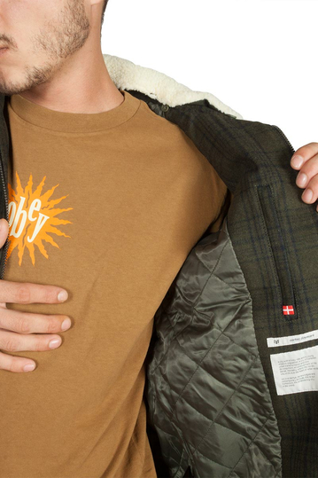 Minimum Dawkins μάλλινο μπουφάν λαδί