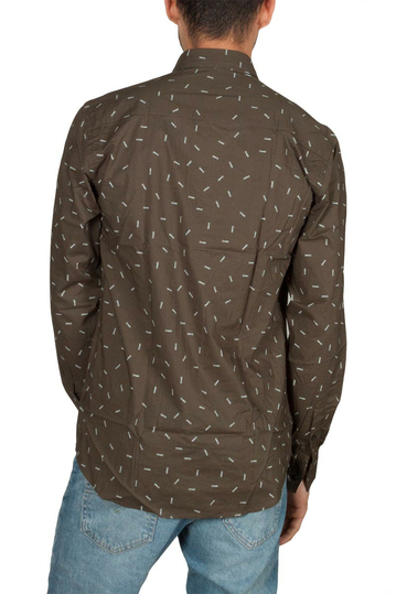 Minimum Topper πουκάμισο ποπλίνα σκούρο λαδί