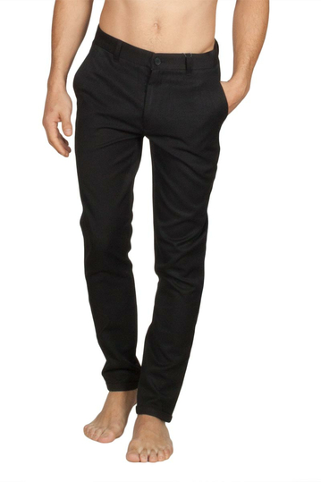 Minimum Ugge slim fit παντελόνι μαύρο