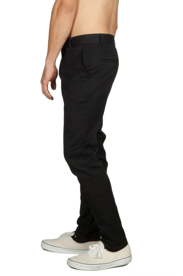 Minimum Ugge slim fit παντελόνι μαύρο