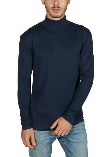 Minimum Voel long sleeve turtleneck tee navy