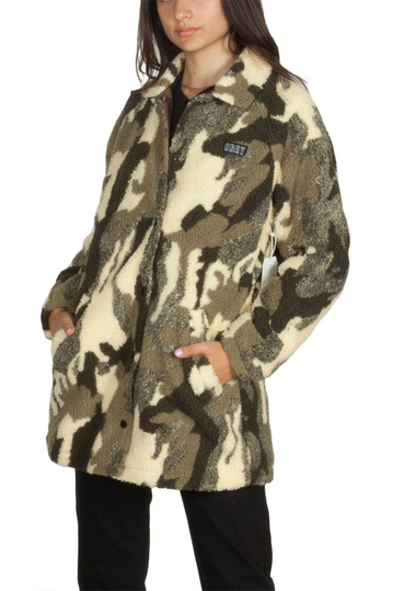 Obey Covert women's sherpa jacket camo