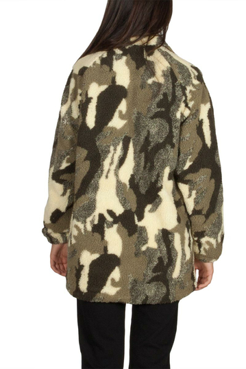 Obey Covert women's sherpa jacket camo