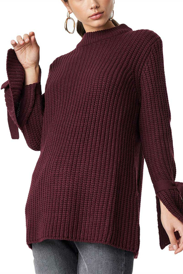 Rut and Circle Samira knot knit red wine