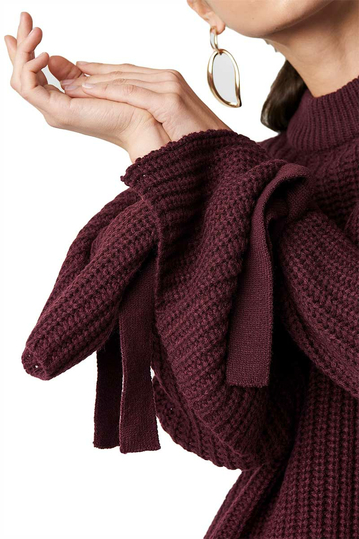 Rut and Circle Samira knot knit red wine