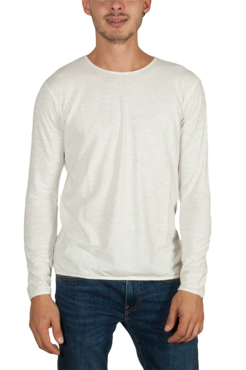 Thinking Mu hemp long sleeve men's tee off white