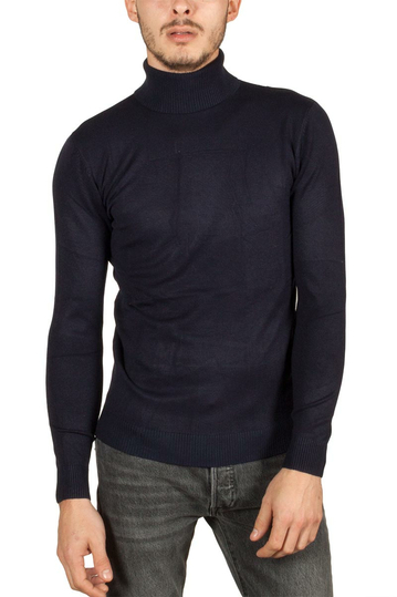 Men's turtleneck jumper navy Engell