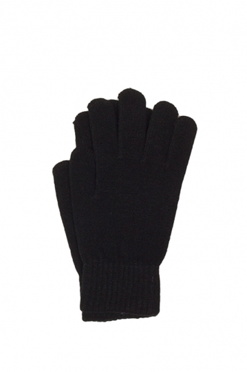 Πλεκτά γάντια μαύρα - 18075