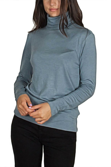 Minimum Petronella μακρυμάνικη ζιβάγκο μπλούζα γαλάζια