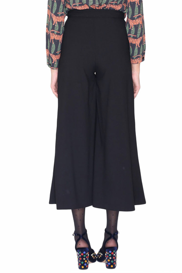 Pepaloves Carla wide leg cropped pants black