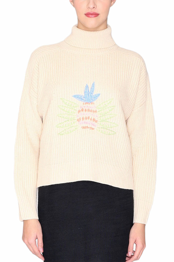 Pepaloves Pineapple turtleneck chunky jumper