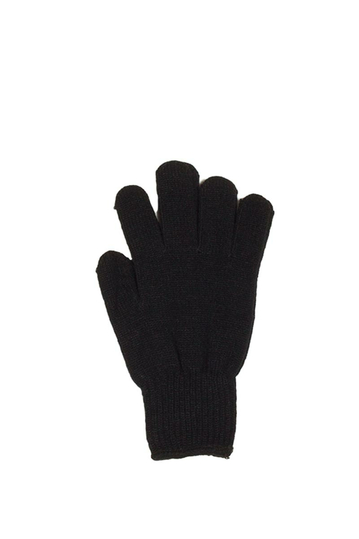 Πλεκτά γάντια μαύρα